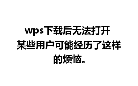 wps下载后无法打开 某些用户可能经历了这样的烦恼。