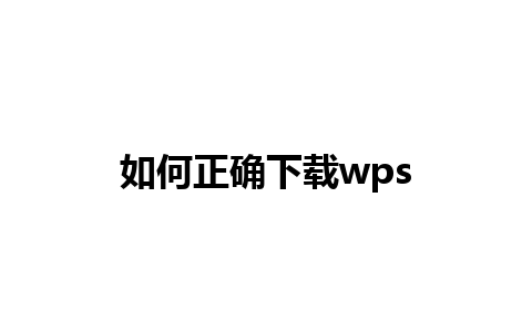 如何正确下载wps