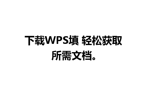 下载WPS填 轻松获取所需文档。