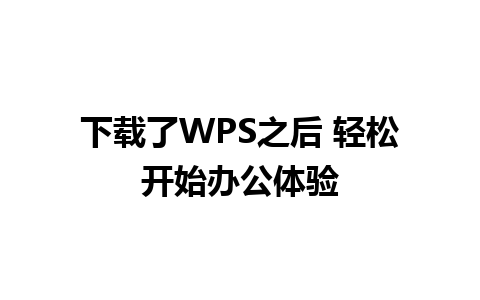 下载了WPS之后 轻松开始办公体验