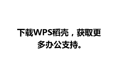 下载WPS稻壳，获取更多办公支持。